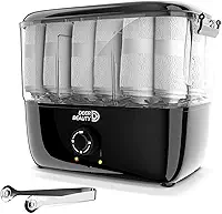 Aquecedor de toalha a vapor - aquecedor de toalha úmido de mesa de 600 W, comporta até 18 toalhas, temporizador de desligamento automático de 30 minutos, equipamento de salão profissional aquecedor de