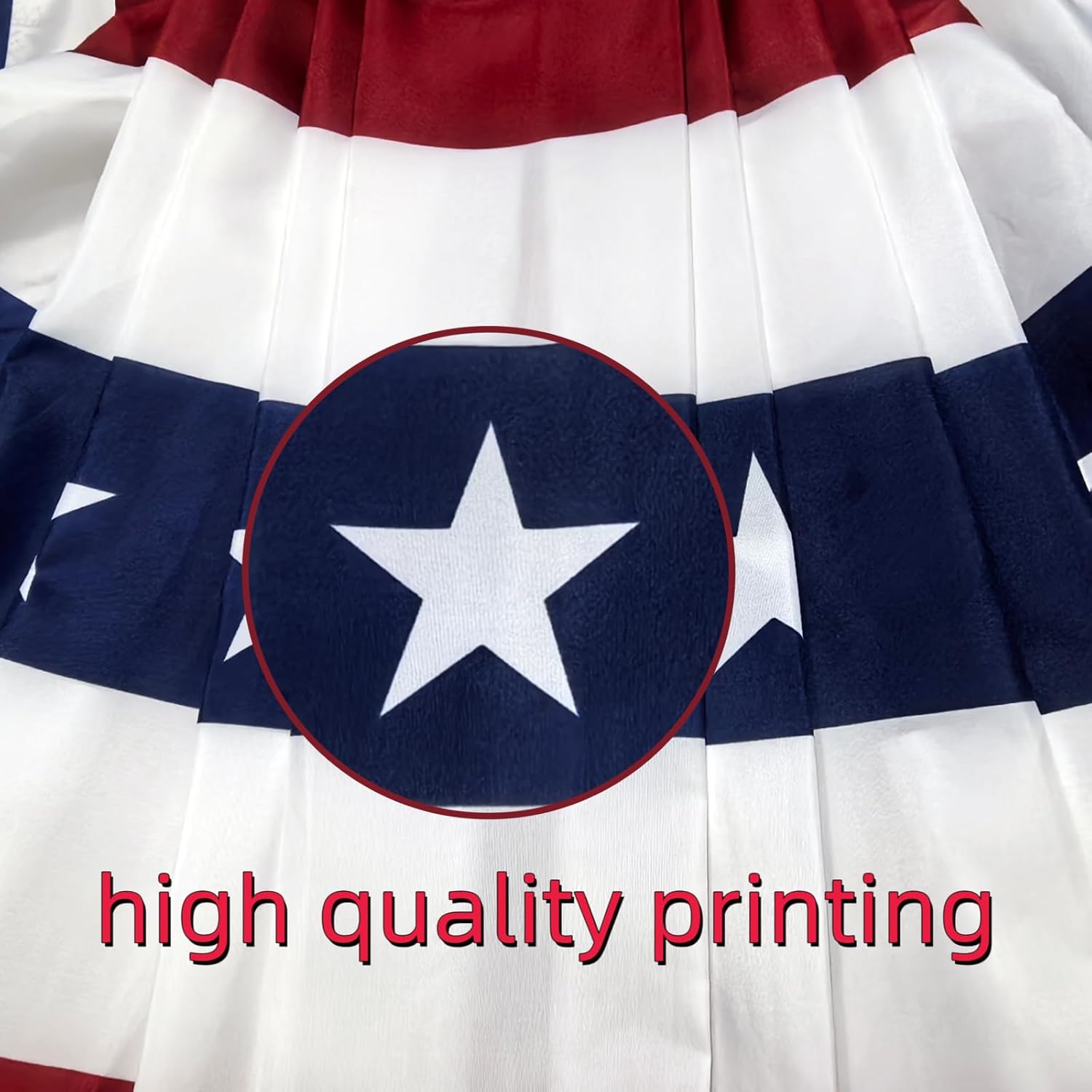 3 x 6 Ft American Pleated Fan Flag, USA Patriotic Half Fan Bunting Flag,4th of July Decorations Flags (Set of 6)
