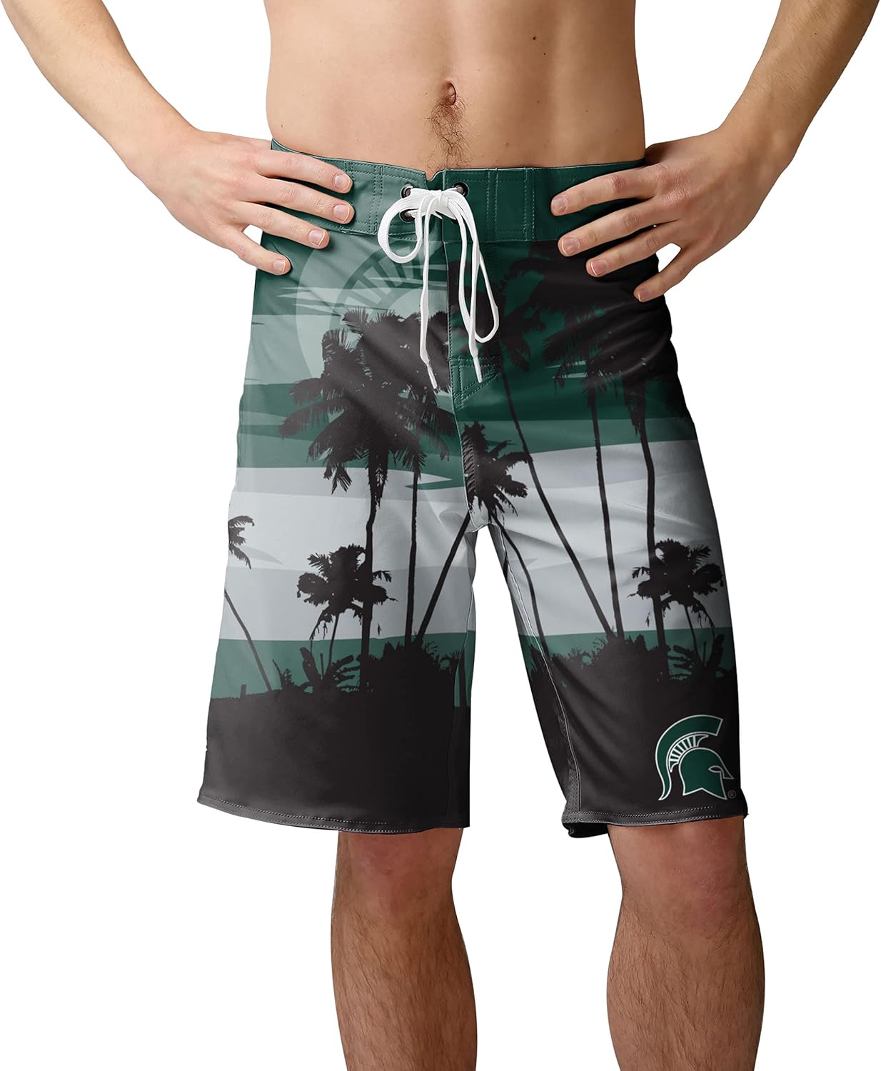 FOCO NCAA Mens NCAA College Team Logo Sunset Swim Boardshorts