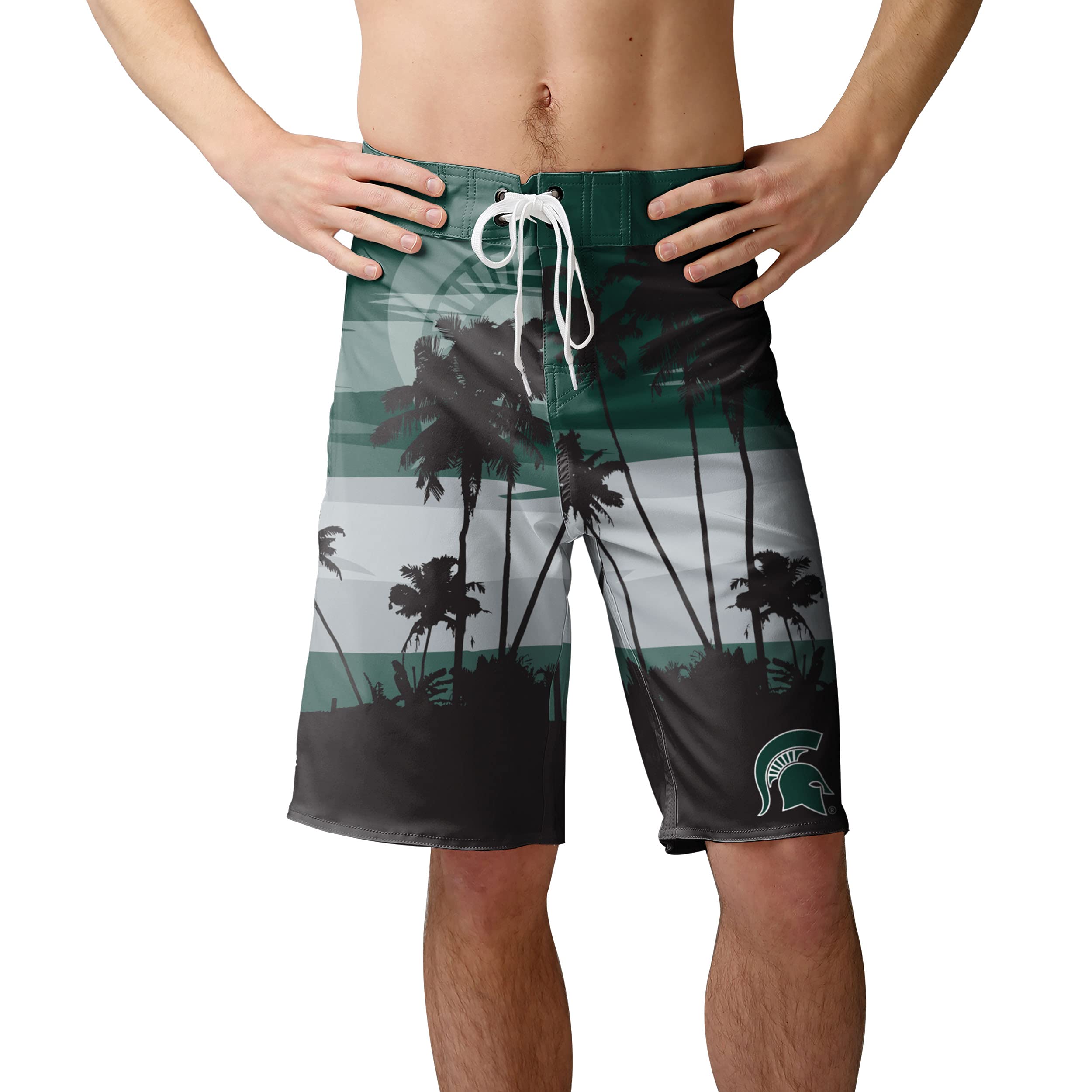 FOCO Men's Team Logo Sunset Swim Boardshorts