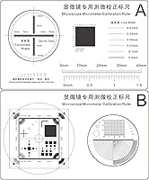 Vista 2 de 2 reglas para microscopio, calibración de micrómetro, línea deslizante, ancho de partículas, herramienta de medición de diámetro de alta precisión