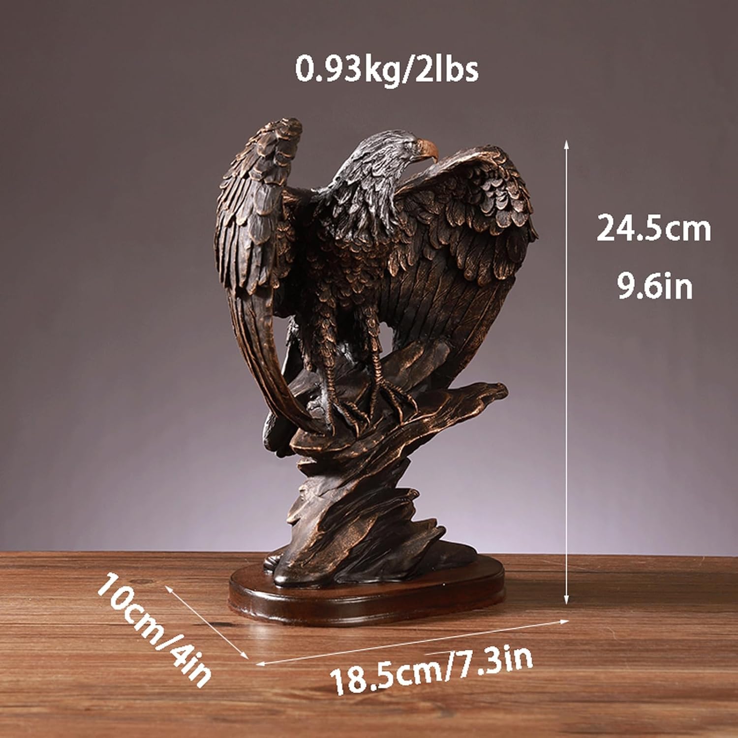 creatività Statue Statua Grande Figurina Portatile Scultura di Animali retrò Aquila Decorazione del Desktop Statue Statue di Base stabili Uso Multi-Scenario miglior Regalo