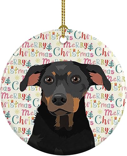 Miniatura 88 de Caroline's Treasures Adorno navideño de husky siberiano en blanco y negro #2 de cerámica para árbol de Navidad, decoración colgante para el hogar,