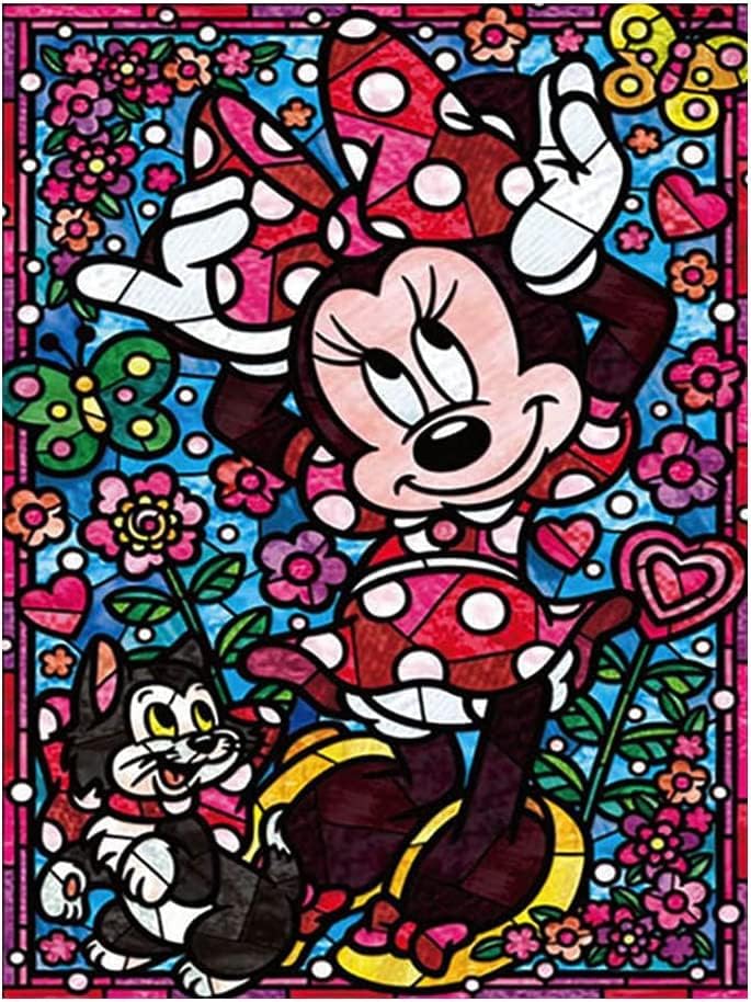 Heozhuyi 5D Diamond Art Painting Kits ,Full Drill Round Crystal Rhinestone Diamond Art Gem Painting, DIY Craft Paintings Kits Gifts for Kids, Adults, Home Wall Decor (Cartoon-C)