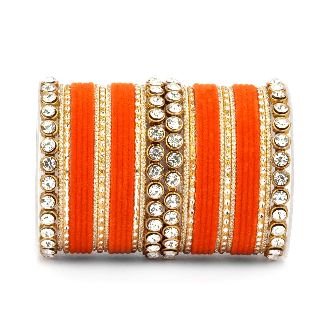 Leshya Traditional Velvet Bangle Set With Stone Kadas For Women (B07S9QV47P) Amazon Price History, Amazon Price Tracker