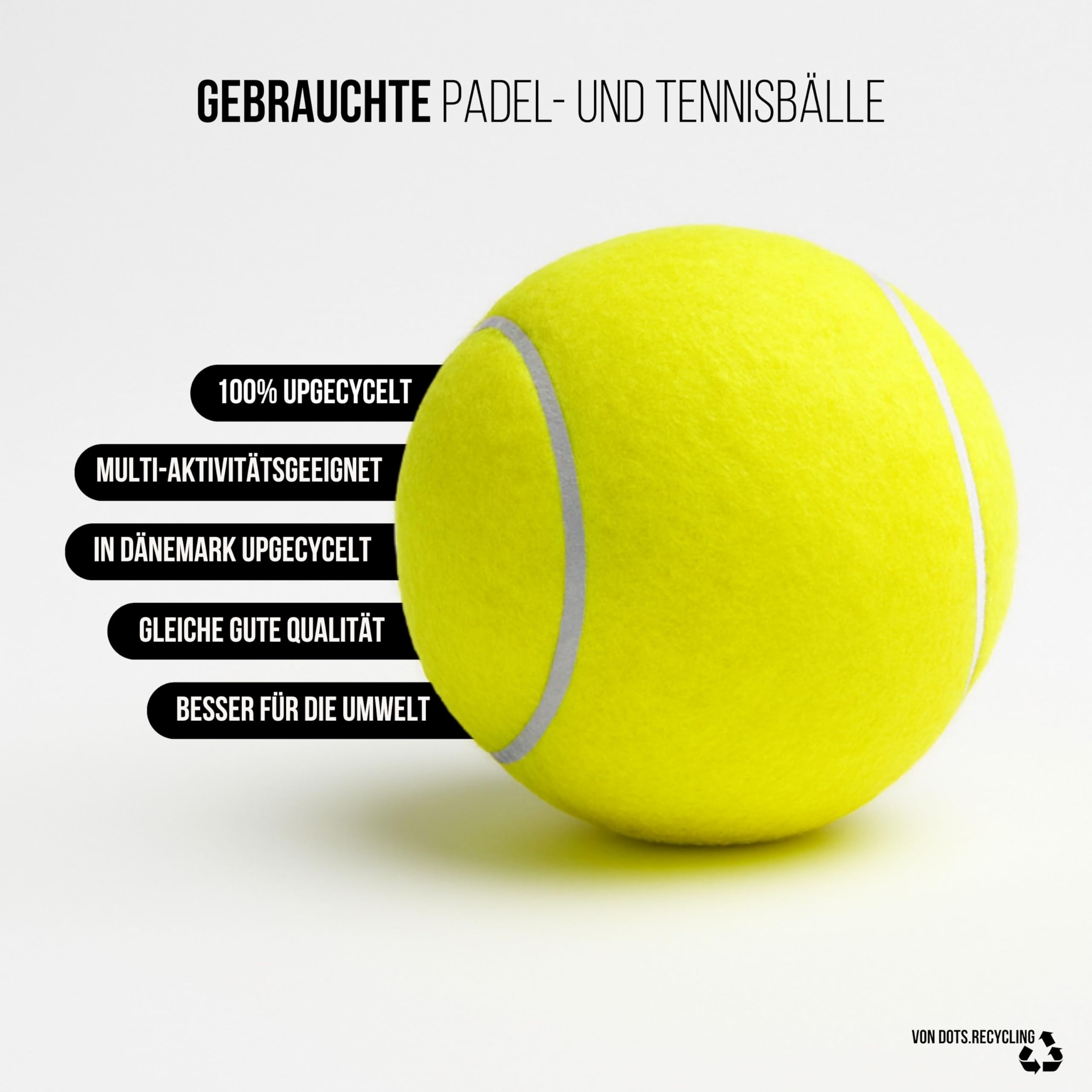 Recycelte Padel Tennis Bälle – Padelbälle für Training, Spiel & Hunde