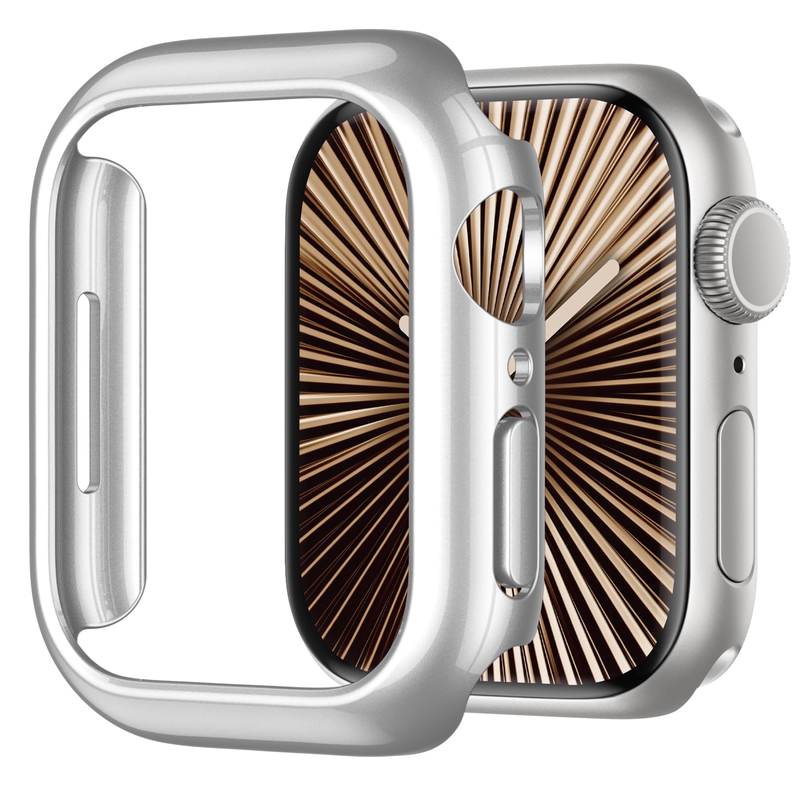 Recoppa Case Compatible for Apple Watch Series 10/11 – 46mm ONLY, Shockproof Ultra-Thin Hard PC Bumper Case All-Around Edge Protective Cover Frame [NO Screen Protector] for iWatch Accessories, Silver Silver 46mm(series 10/11)
