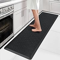 Vista 14 de WISELIFE Alfombra de Cocina Acolchada Anti Fatiga, 17.3"x39", Alfombra de Piso Gruesa Antideslizante Impermeable, Alfombras y Tapetes de Cocina