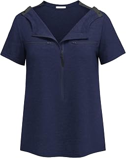 Chemo Shirts for Port Access Women 2 Side Snap Short Sleeve Shoulder Surgery Rotator Cuff Dialysis Recovery Shirts
