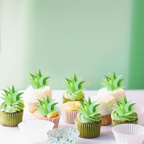 Miniatura 14 de Ercadio Aloha - Paquete de 24 adornos para cupcakes de piña con purpurina Hawaii Aloha Baby Cupcake Picks Hawaiian Luau Tropical Summer Aloha