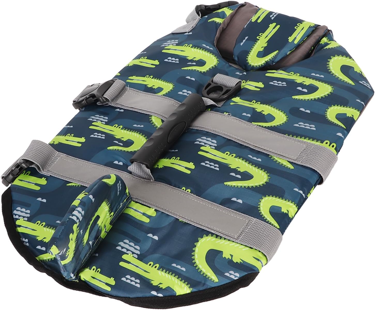 Dog Life Jacket Adjustable High Buoyancy Lightweight Reflective Stripe Dog Vest for Swimming Dogs (S)