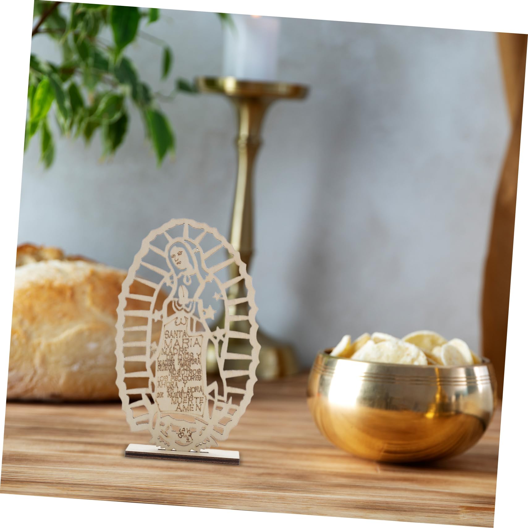 LALAFINA 16stücke Holz Taufdeko Religöse Tischmittelstücke Für Babyparty Hochzeiten Und Religiöse Feiern Holz-baptism Dekoration Für Innenräume
