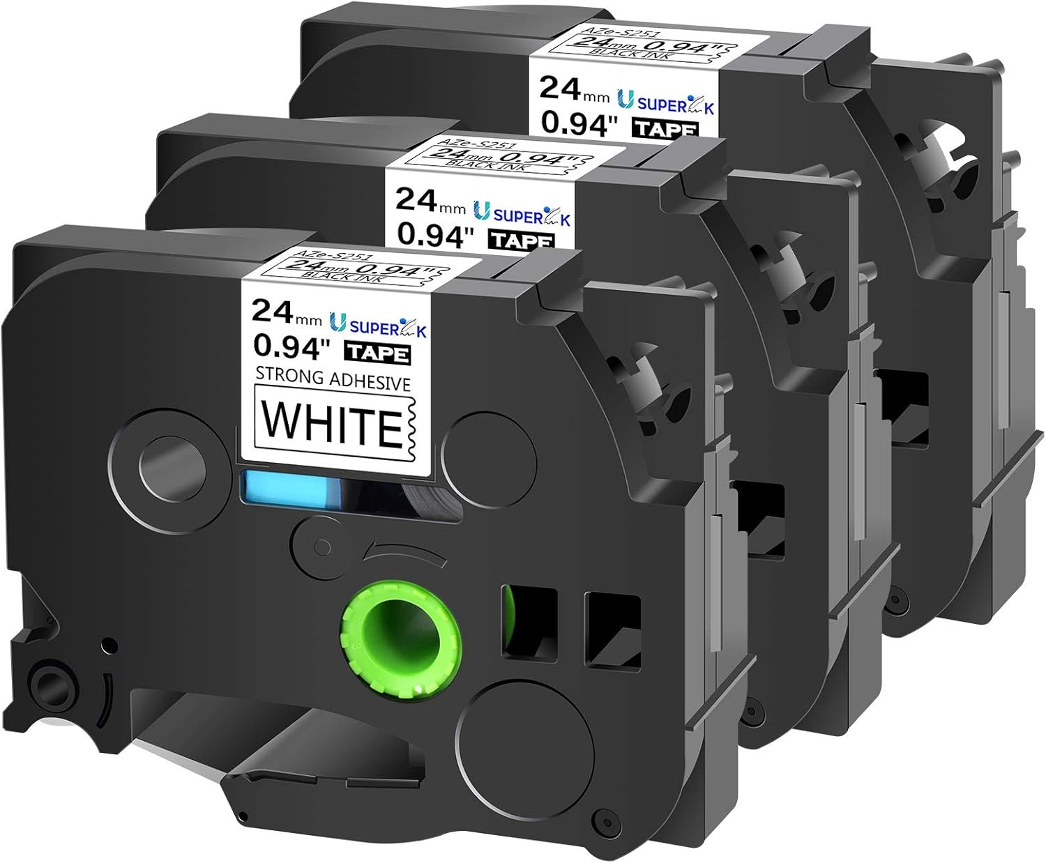 USUPERINK 3PK Compatible for Brother TZeS251 TZS251 24mm