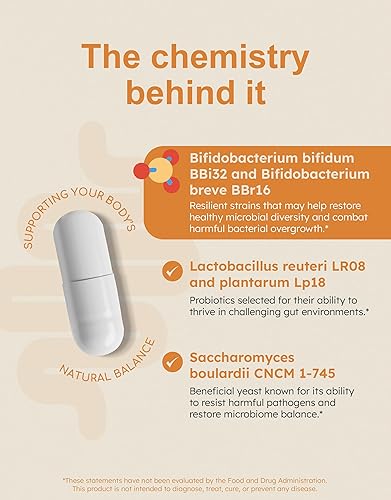Miniatura 5 de Equilibrar, reequilibrar y repoblar tu microbioma, construir barrera de pared intestinal, reducir la diarrea y las heces sueltas, el suplemento