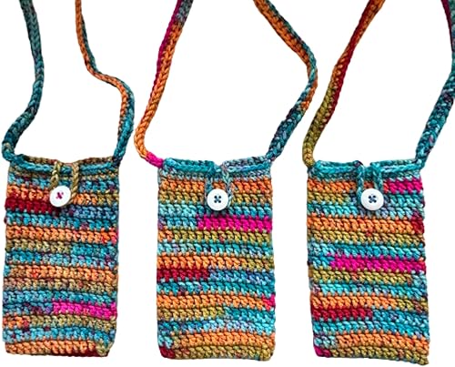 Miniatura 3 de Crochet Crossbody Cell Phone Holder Sleeve Small Purse for Women