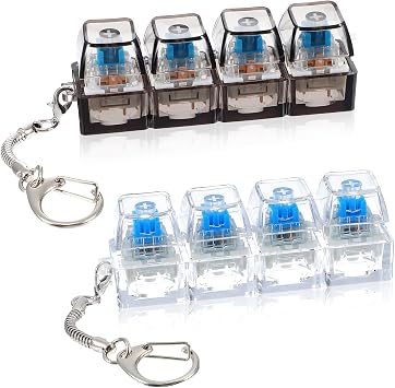 2Pcs Keyboard Clicker Fidget 4in1 Finger Clicker Toys Fidget Keychain