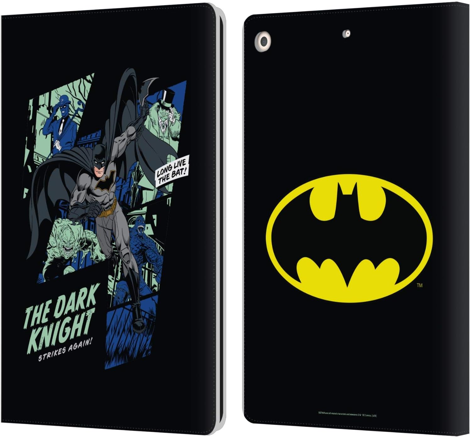 Head Case Designs Officially Licensed Batman DC Comics The Dark Knight Villains Breakout Leather Wallet Case Compatible with Apple iPad 10.2 2019/2020/2021