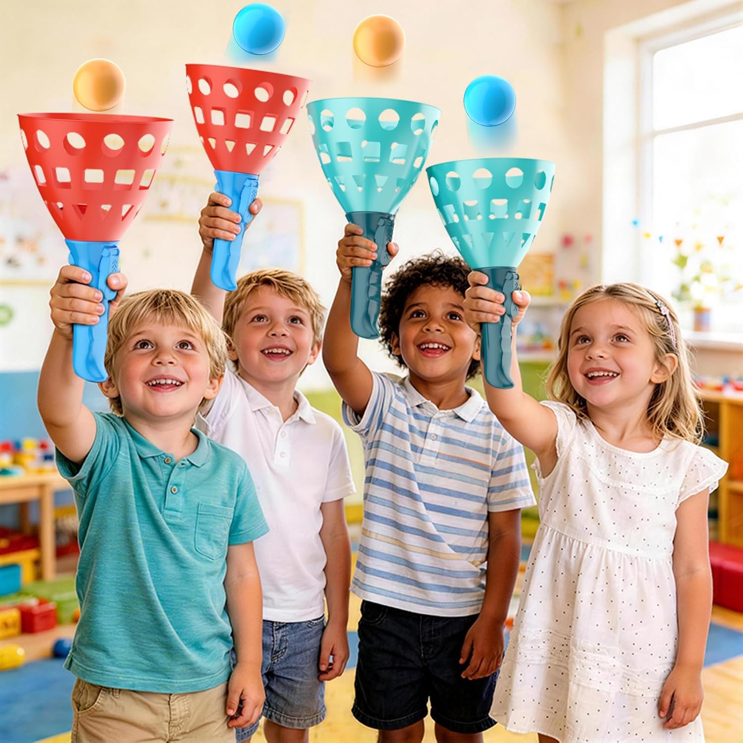 Pop Pass Catch Ball Game - Outdoor & Indoor Sport Toy for Kids Ages 3-5-7 4-8-12 Toss & Catch Game Set Pool Beach Lawn for Boys Girls Family Friends Yard Party Fun image 5
