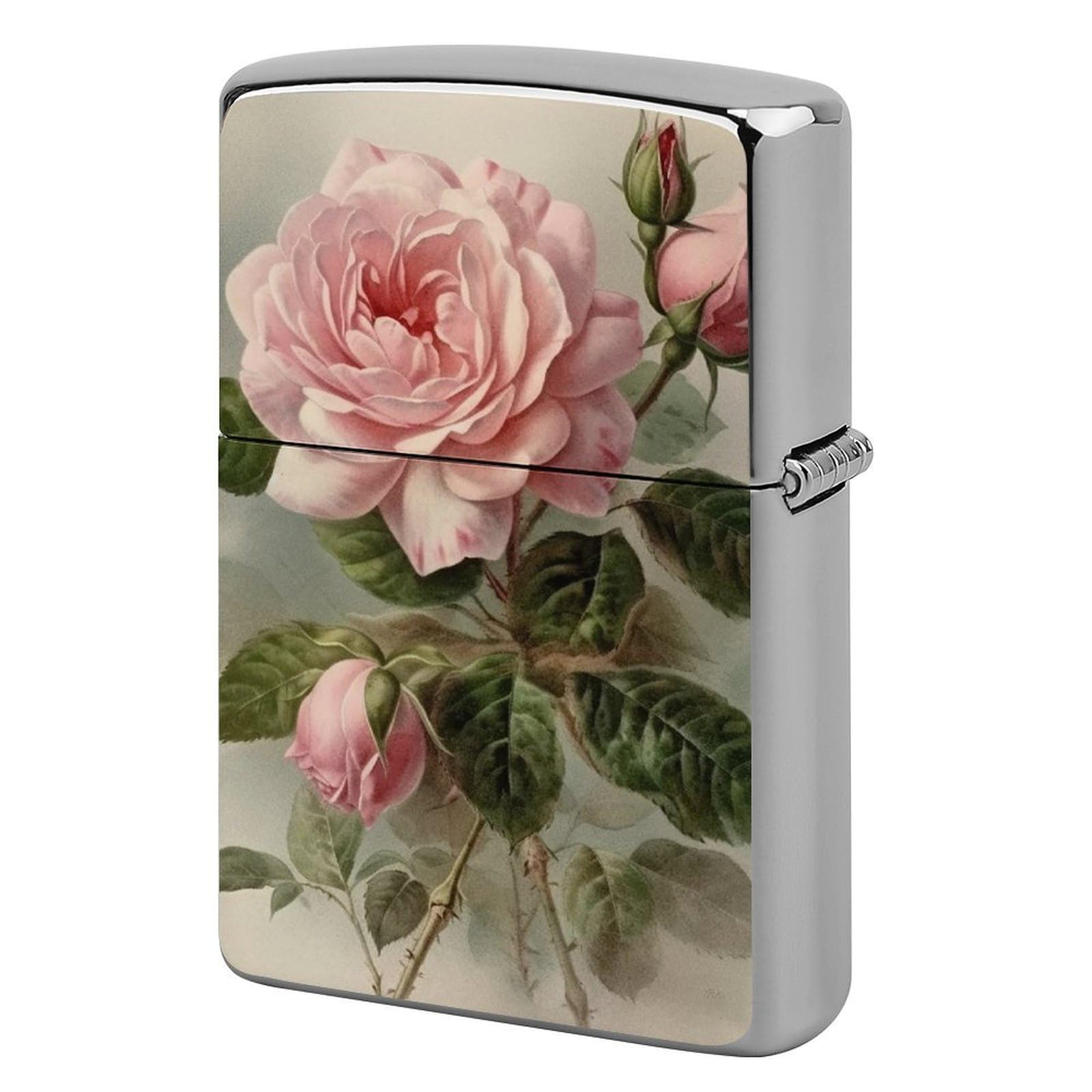 Vintage Beautiful Rose Lighter Case for Men, Personalized Lighter Cover for Valentine's Day Gifts, Flip-Top Lighters Shell for Outdoor, Portable Lighters Protective Sleeve