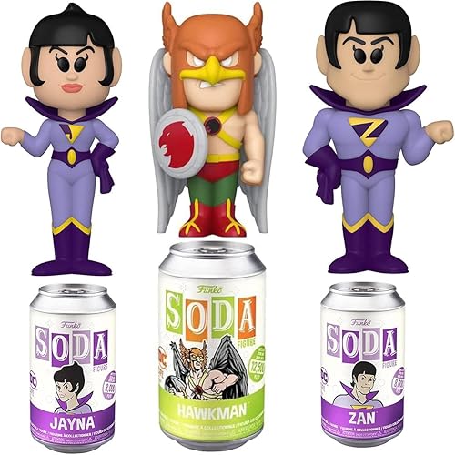 Force of Warriors Flash Superhero Godspeed  Hawkman  Green Lantern Figura de vinilo incluido con Retro Team DC Comics Soda Can Aquaman Comic Team 3
