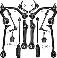 Detroit Axle 16pc RWD Front Suspension Kit for Chrysler 300, Dodge Charger Challenger Magnum - Control Arms, Ball Joints, Tie Rods