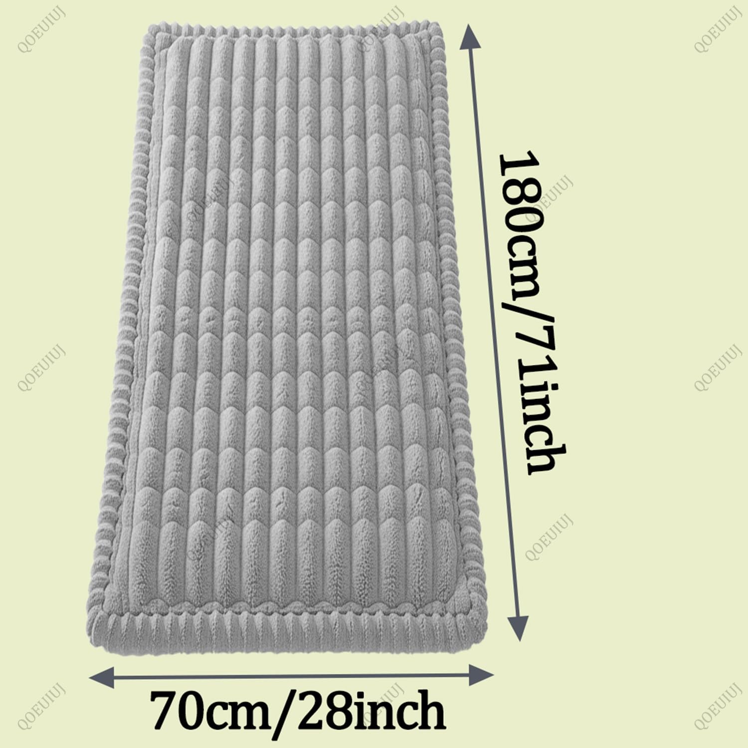 Copripoltrona Relax Antiscivolo, Telo per Sedia a Dondolo in Velluto a Coste Morbido, Protezione Divano Lavabile per Animali Cani Gatti, Cuscino Imbottito per Salotto Camera(Grigio scuro,70x180cm)