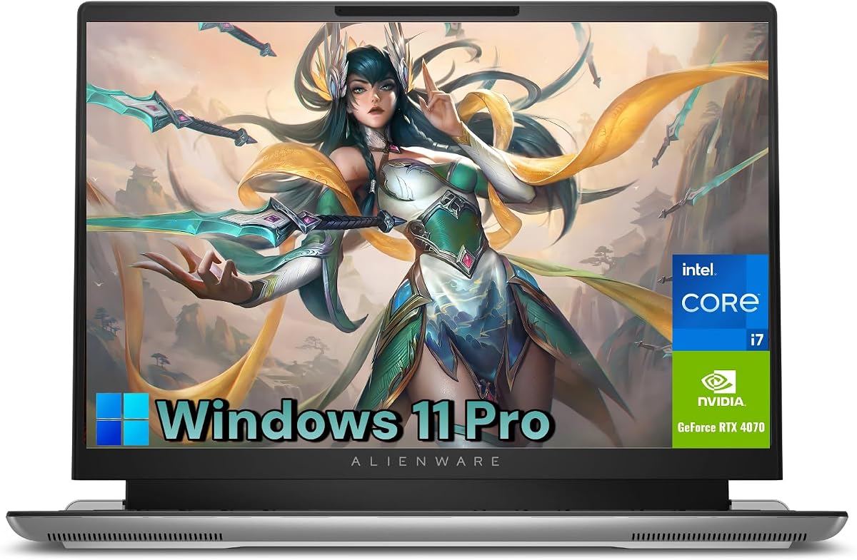 Alienware X16 Gaming Laptop, 16" QHD+ 240Hz Display, Intel 14-Core i7-13700H(up to 5 GHz), NVIDIA RTX 4070, RGB Backlit Keyboard, Wi-Fi 6E, FHD RGB+IR Camera, Windows 11 Pro | 16GB LPDDR5, 1TB SSD