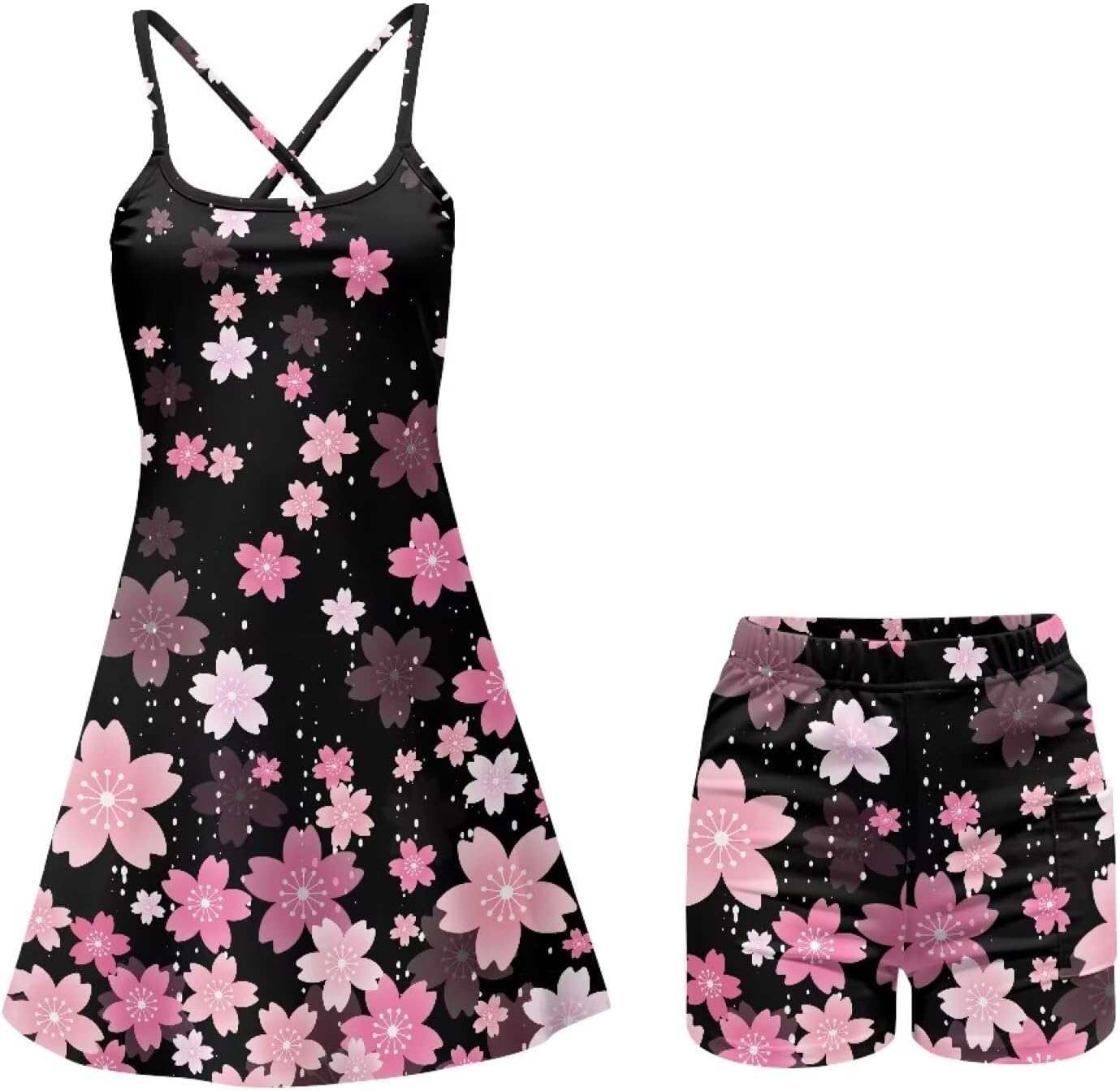 Womens Tennis Dress,Sleeveless Athletic Dress with Shorts Pockets Slim Fit Summer Dresses Golf Outfits Plus Size