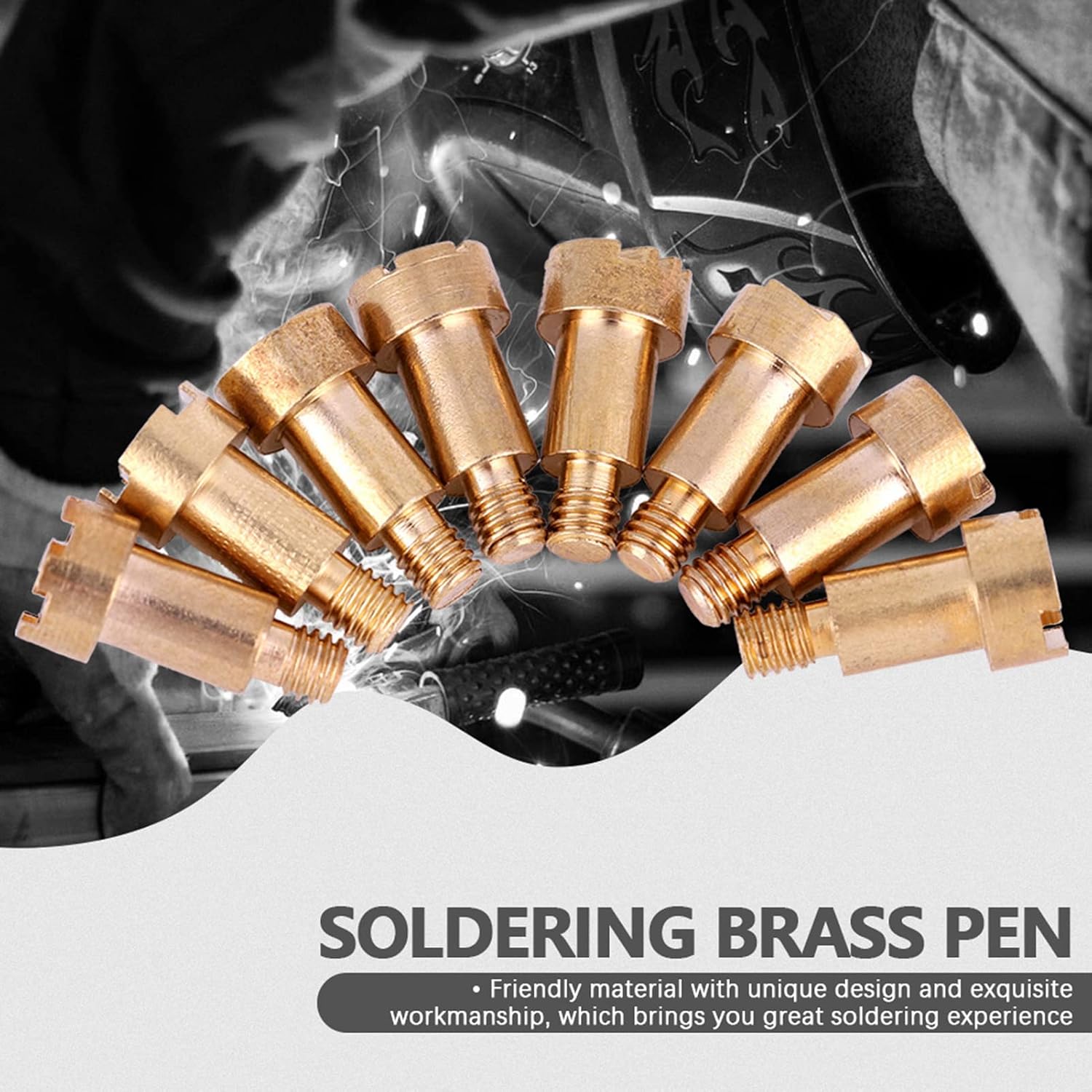 Ejoyous 23Pcs Wood Burning Tips Soldering Iron Stippling Pen Burner Tip Set | Brass Woodburning Stencil Pyrography Tip for Woodworking Working Carving Engraving DIY Craft Hobby