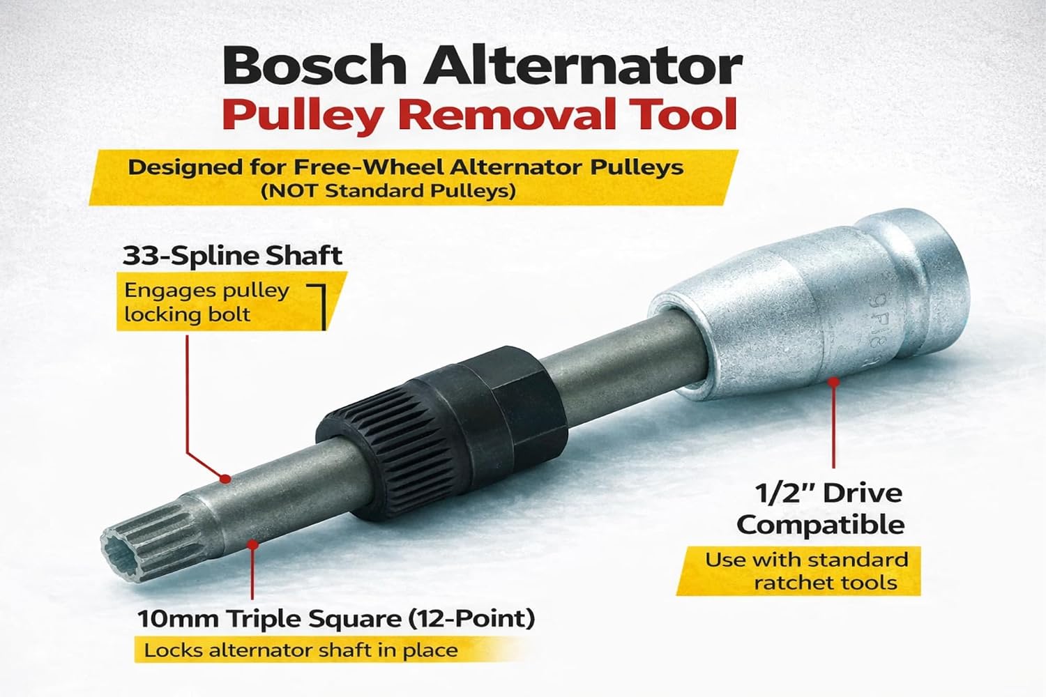 CTA Tools 8088 Bosch Alternator Wrench - Compatible with VW/Audi