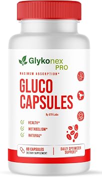 Glykonex, Official Glykonix Daily Support - Natural Formula for Overall Health & Wellness, 60 Capsules, 1 Bottle for 1 Month