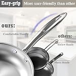 Stainless Steel pots and Pans Set, 6 Piece Nonstick Kitchen Induction Cookware Set,Works with Induction/Electric and Gas Cooktops, Nonstick, Oven & Dishwasher Safe