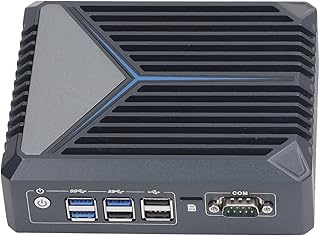 PC Industrial, Mini Computador Industrial 8G 100-240V Memória Dissipação Rápida de Calor 3 Interface HD para Automação (plugue americano)