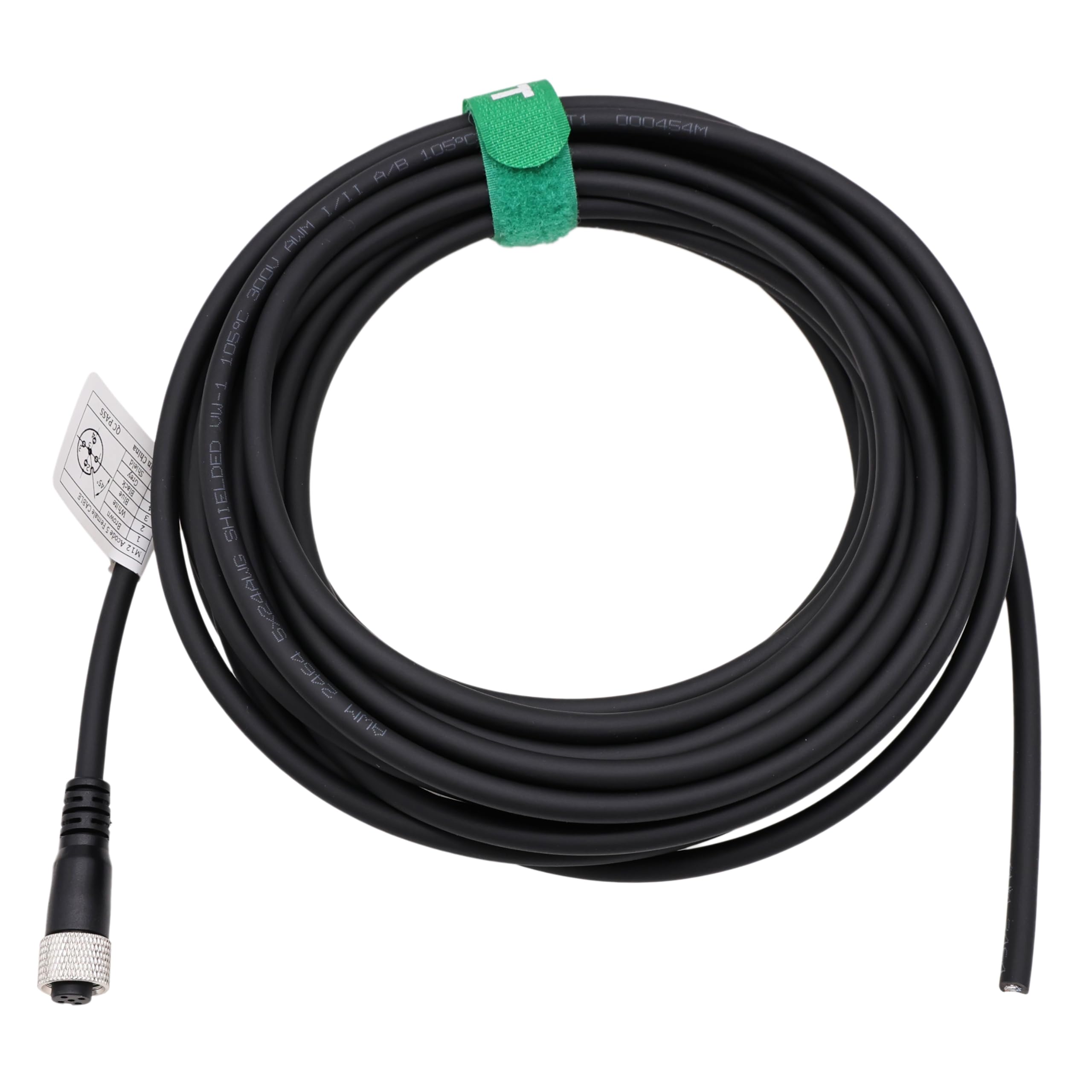 HangTon Câble électrique M12 à code A 5 broches femelle à ouvrir pour automatisation de contrôle industriel, réseau, CANopen, liaison IO, Profibus 3 m