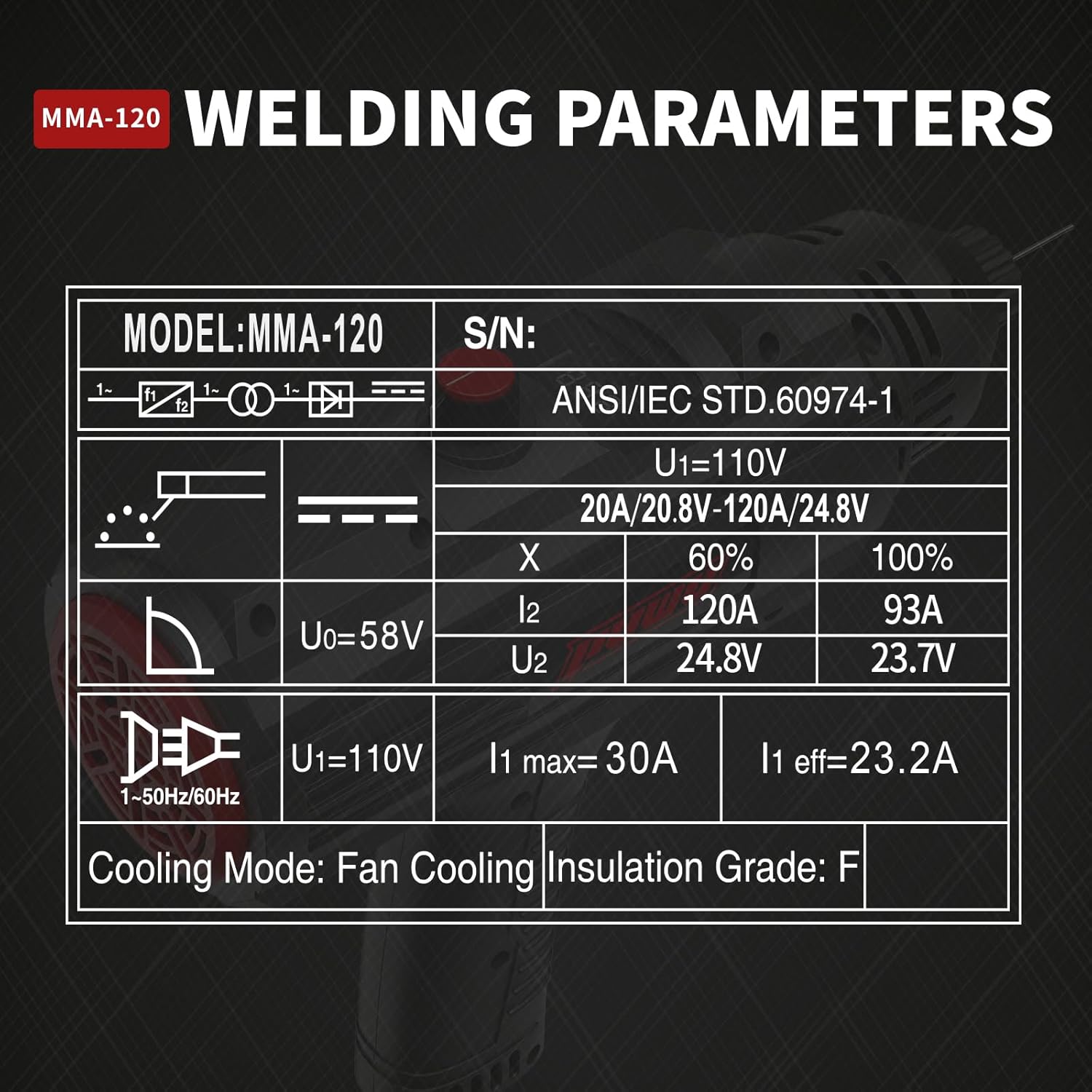 Portable Handheld Welding Machine - 110V IGBT Inverter Handheld Welder, 20-120A Portable ARC STICK Welder GUN, Hot Start & Anti-Stick for 3/32"- E6013 1/8" Welding Rods for DIY, Repair, Home