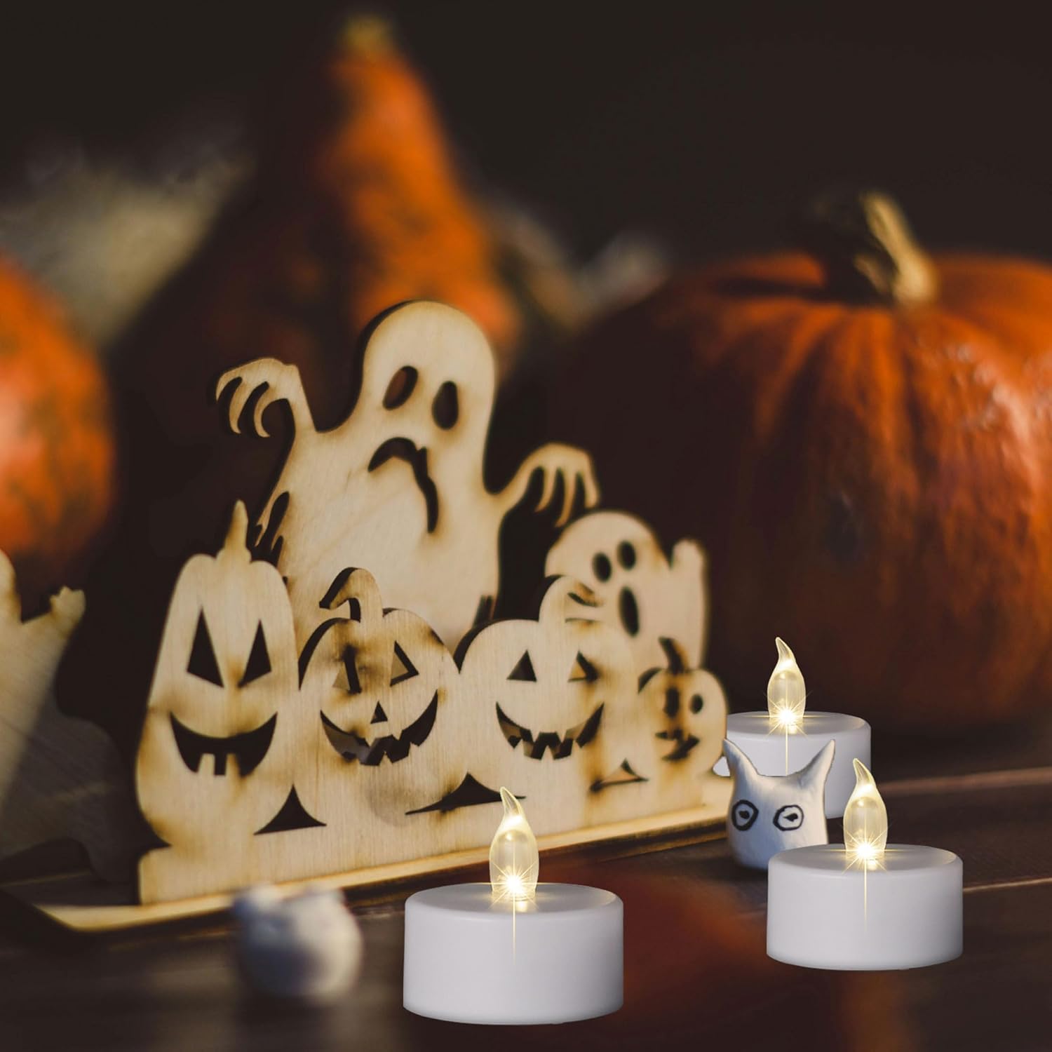 LED Battery Tea Light Candle- 100 Pack Flameless Candles Realistic and Bright Flickering tealight Long Lasting 200Hours for Holiday Celebration, Party, Home Decoration WarmWhite, Battery Operated - Image 6