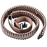 VVAAGG Two-Point Paracord Rifle Sling with Swivels, Non-Slip 2 Point Shotgun Sling with Quick Adjustable Length Rifle Strap