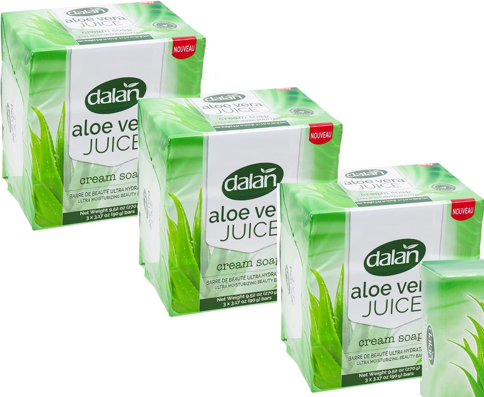 Aloe Vera Cream Soap (3-pack)