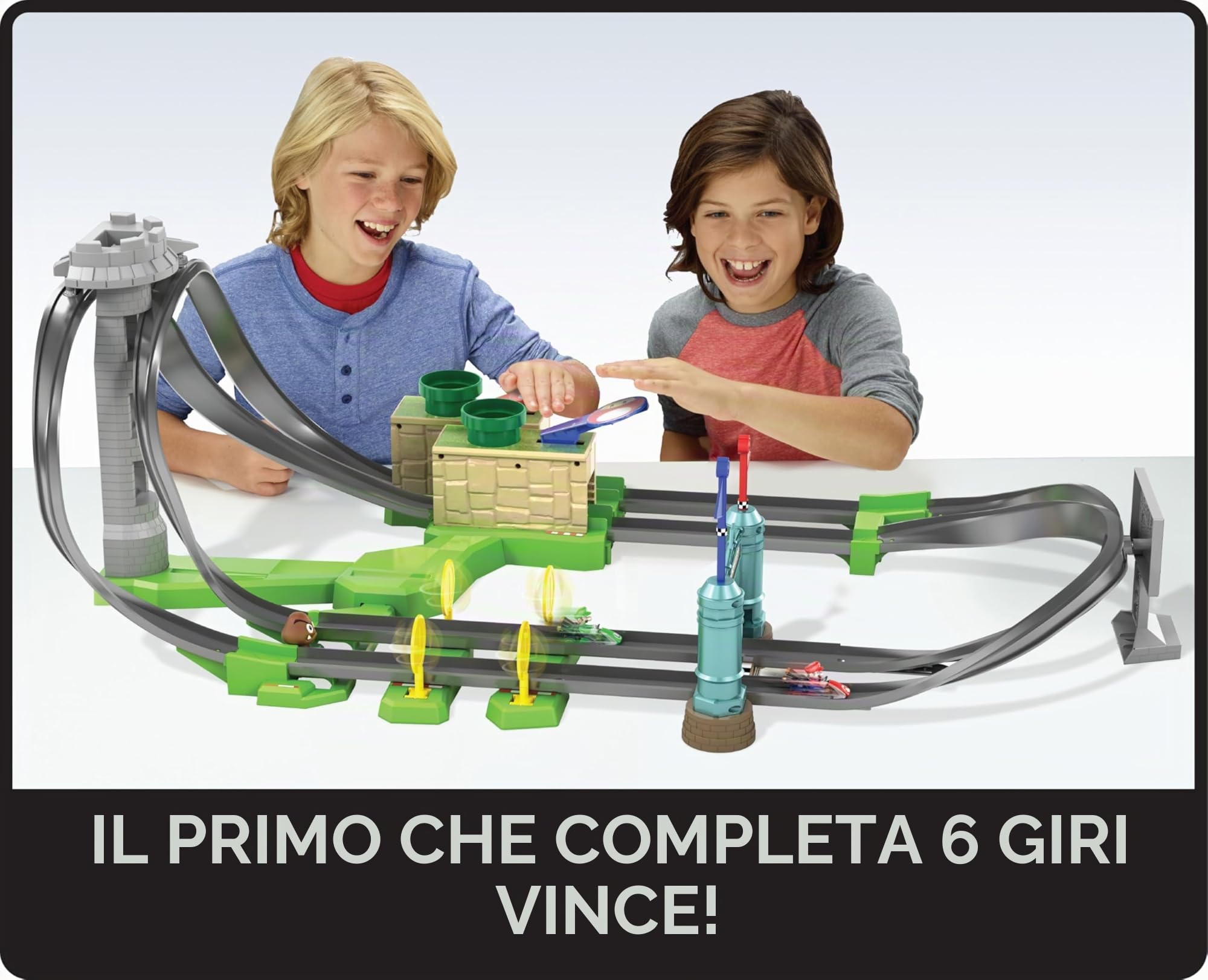 Hot Wheels Mario Kart, Pista Circuito Base con Personaggio Mario in Macchinina, Giocattolo per Bambini 5+ Anni, GHK15