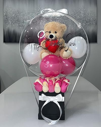 Miniatura 4 de Globos transparentes grandes para rellenar paquete de 13 globos Bobo de boca ancha de 30 pulgadas para relleno, globos transparentes a granel para