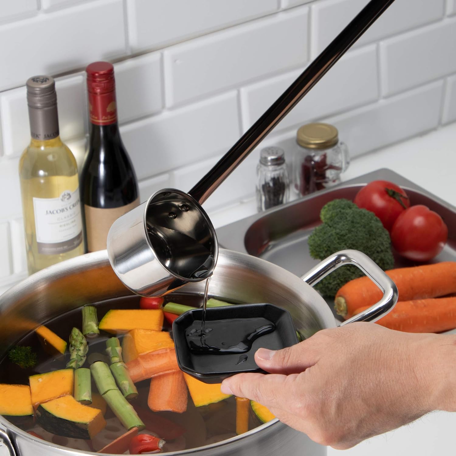 Endoshoji ATL11144 Professional Tallele Ladle, 5.6 fl oz (144 cc), 18-8 Stainless Steel, Made in Japan