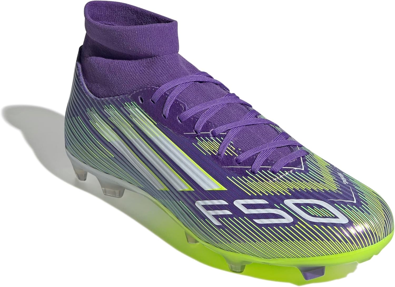 adidas Mens F50 League Mid Firm GroundMulti Ground Soccer Cleats - Purple