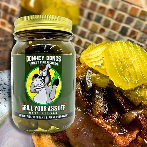 Miniatura 6 de Donkey Dongs - Encurtidos dulces de Grill Your As Off - Chips de pepinillos dulces con jalapeño - Mezcla perfecta, totalmente natural, sabor