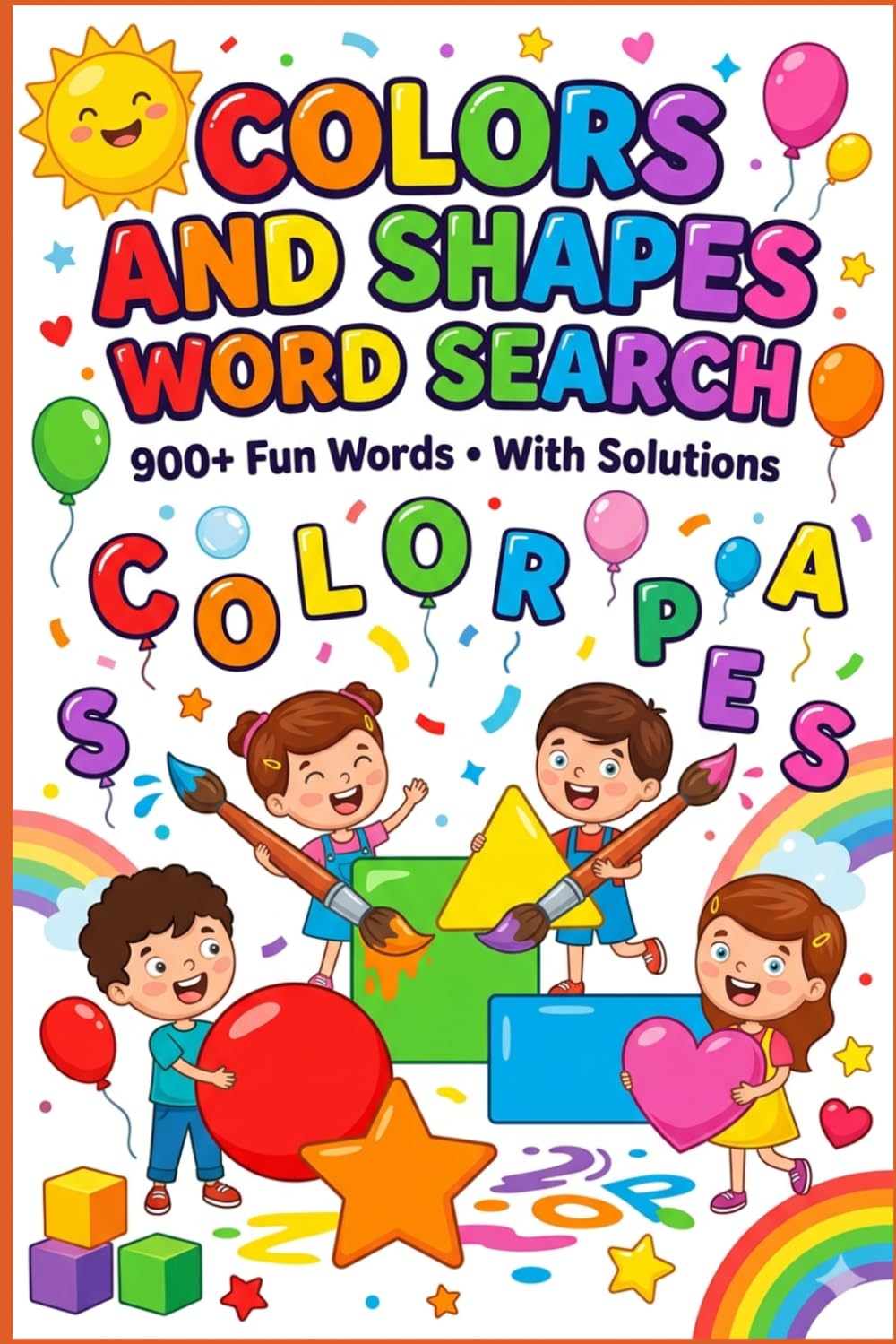 Ultimate Kids Crosswords Challenge Book 100 Crosswords For Kids With Solution: Colors and Shape Puzzle for Childrens