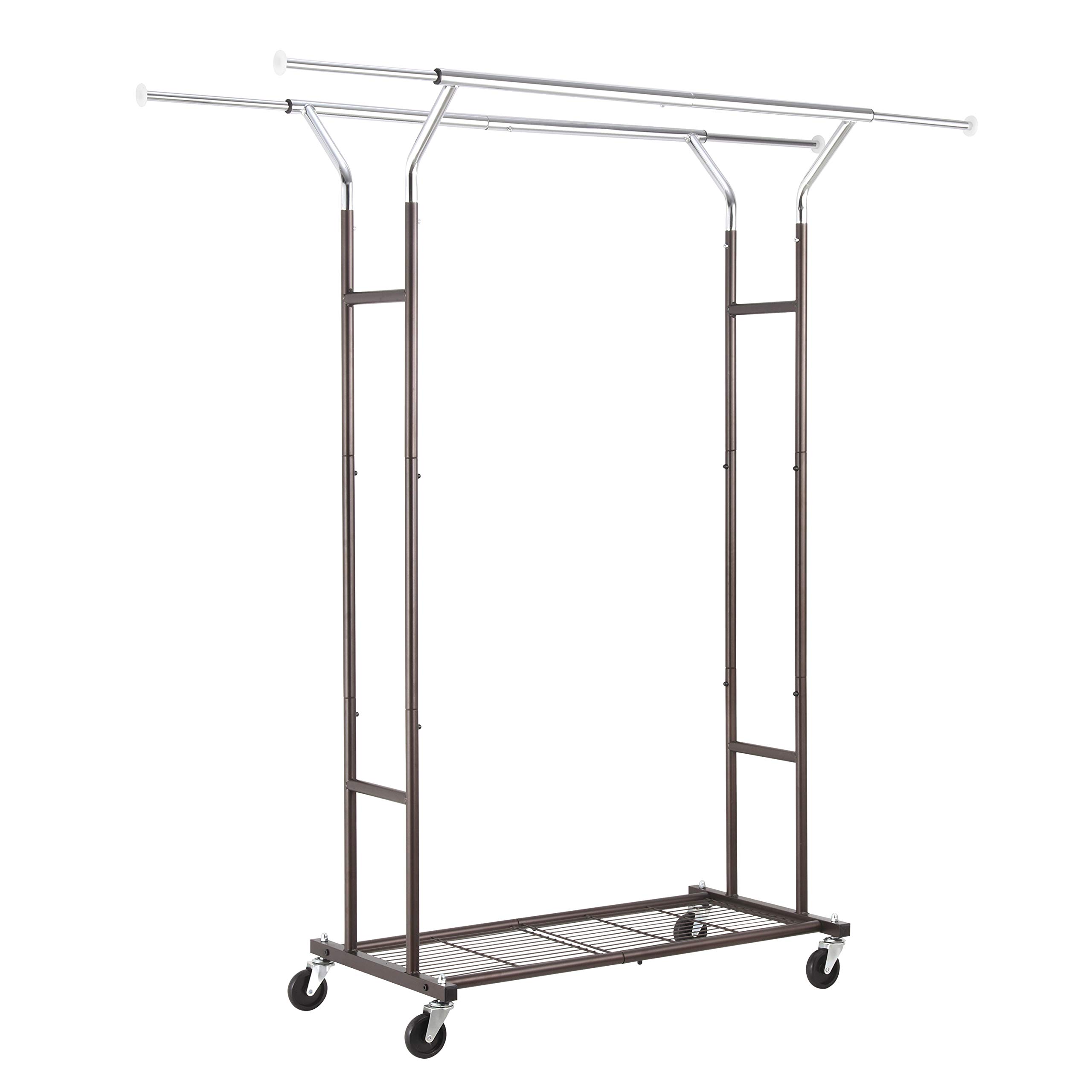 Buy Simple Trending Double Rail Clothing Garment Rack, Heavy Duty
