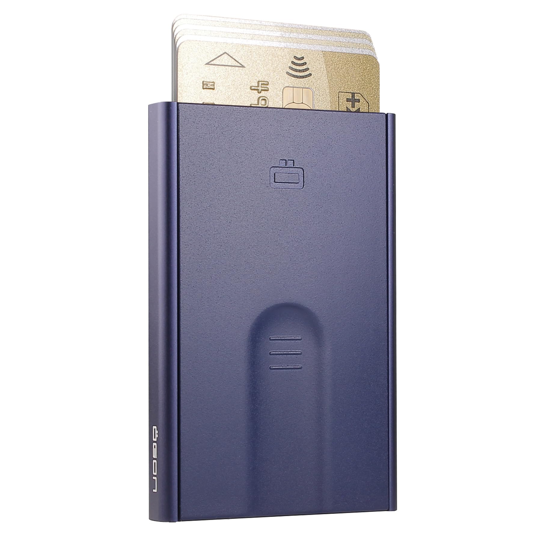 OGON Aluminum automatic card holder Slider - RFID Blocking – The original minimalist slim wallet for men and women - Up to 6 cards