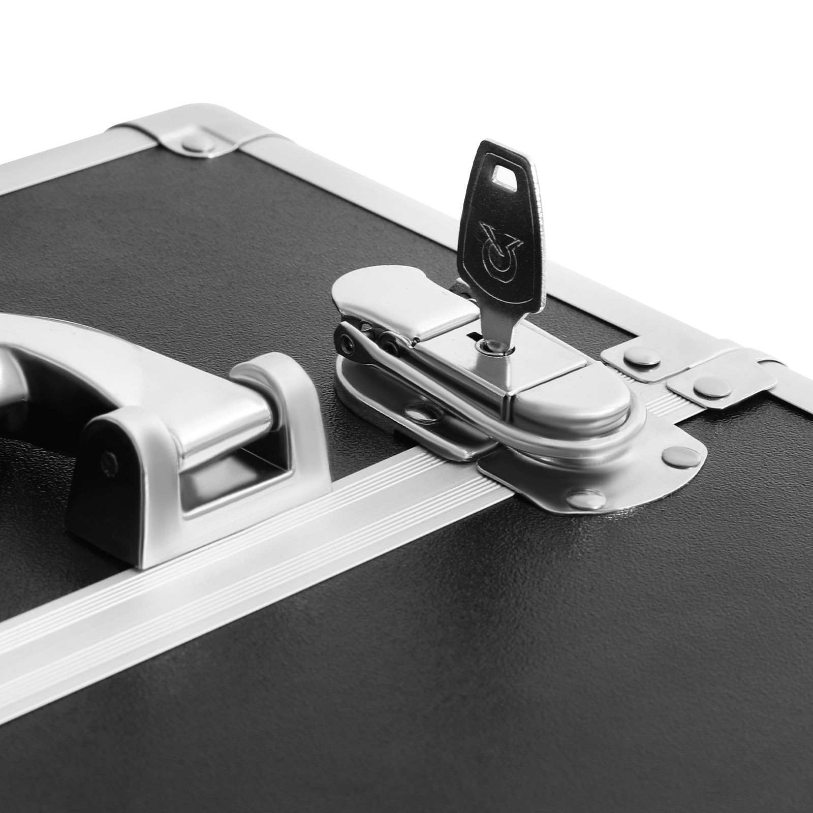Valigetta professionale per cosmetici Colore nero Con 4 ruote rimovibili e angoli di protezione 34 x 24 x 47 cm Ideale per trucchi truccatori, design unghie e viaggi