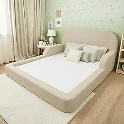 Cama Montessoriana Infantil Casal - Com colchão - Little Duck (Linho)