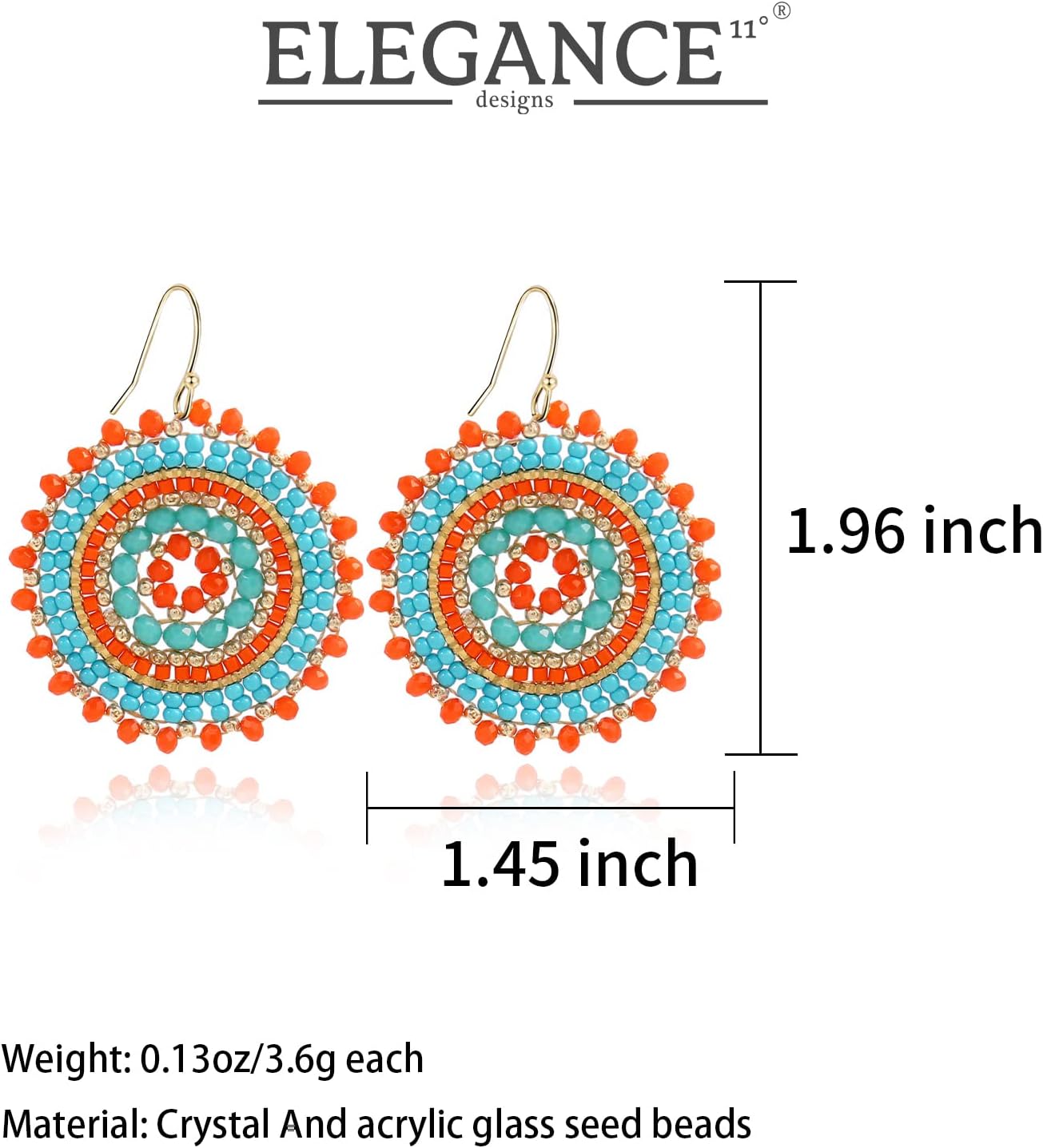 Colorful Summer Beaded Earrings For Women Crystals Glass Bead Dangle Drop Bohemia Earrings Statement Earrings For Women - Image 2