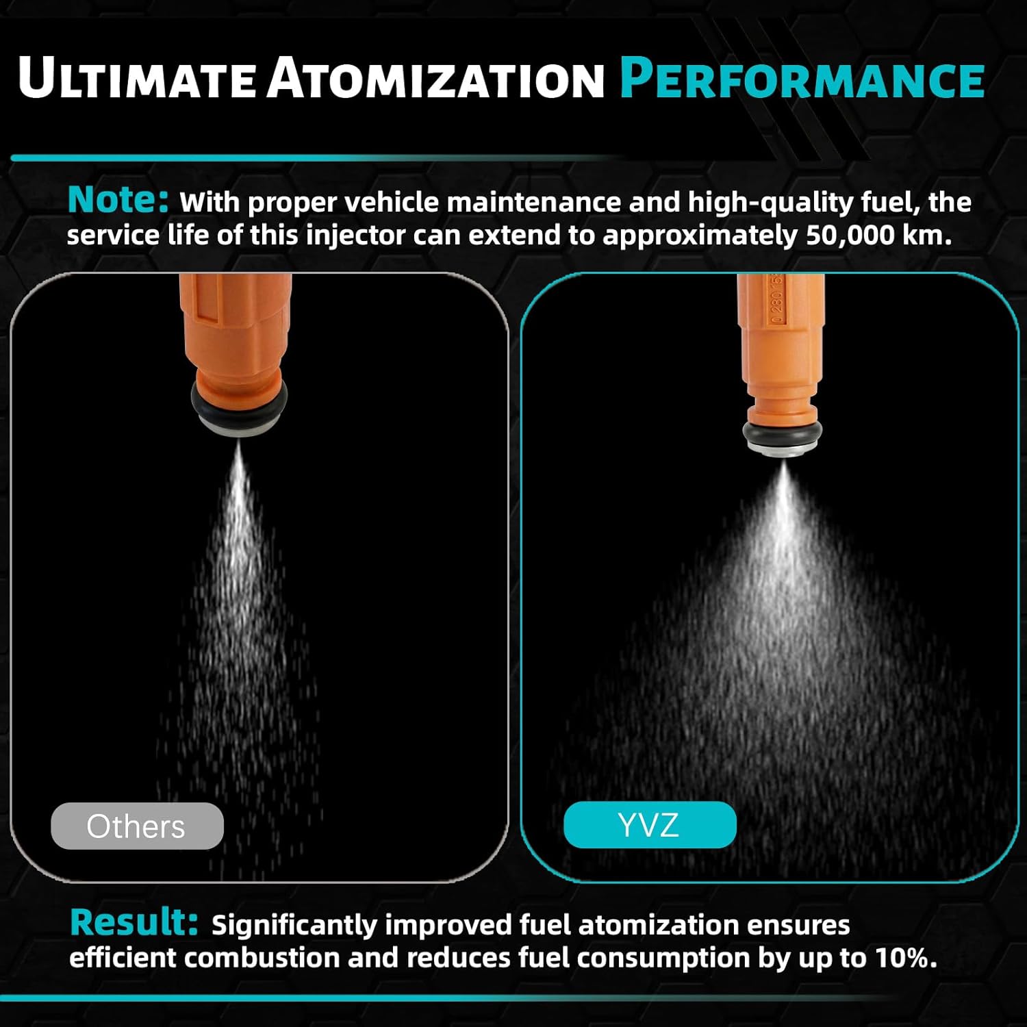 YVZ 0280155917 Automotive Replacement Fuel Injectors (8pcs) | Compatible with Lincoln Town Car, Ford Crown Victoria, Mercury Grand Marquis 2003-2004 (V8 4.6L) | OE Replace# 5C3E-9F593-DB FI11370S